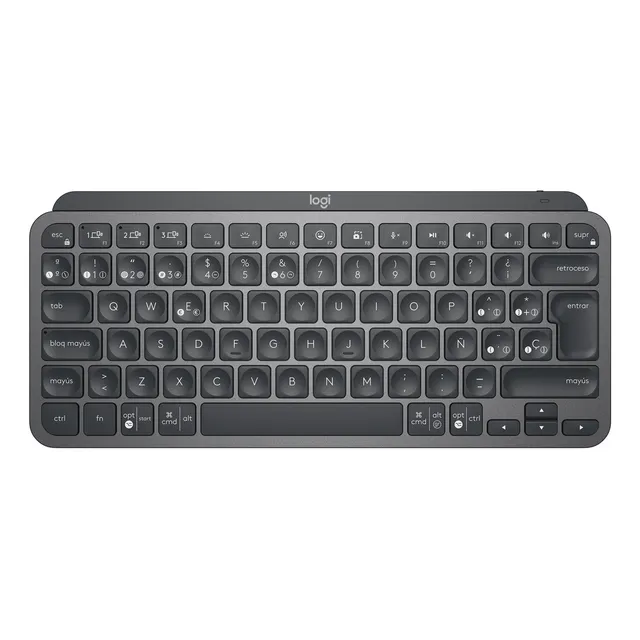 Teclado bluetooth Logitech Master Series QWERTY español color grafito con luz blanca