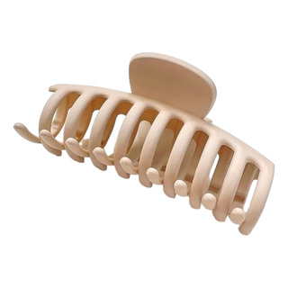 Pinza Para El Cabello Resorte Ancha Acabado Café Marrón Mate Pinza Para El Cabello Resorte Ancha Acabado Café Marrón Mate