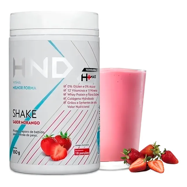 Suplemento en polvo HND Batido Shake Proteína sabor fresa x 550g