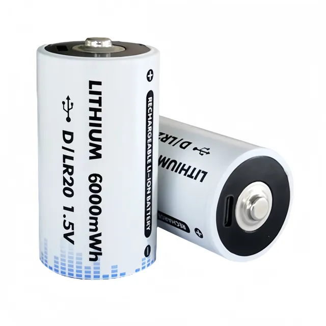 Pilas Recargables Tipo D De 1.5v Baterías Carga Usb