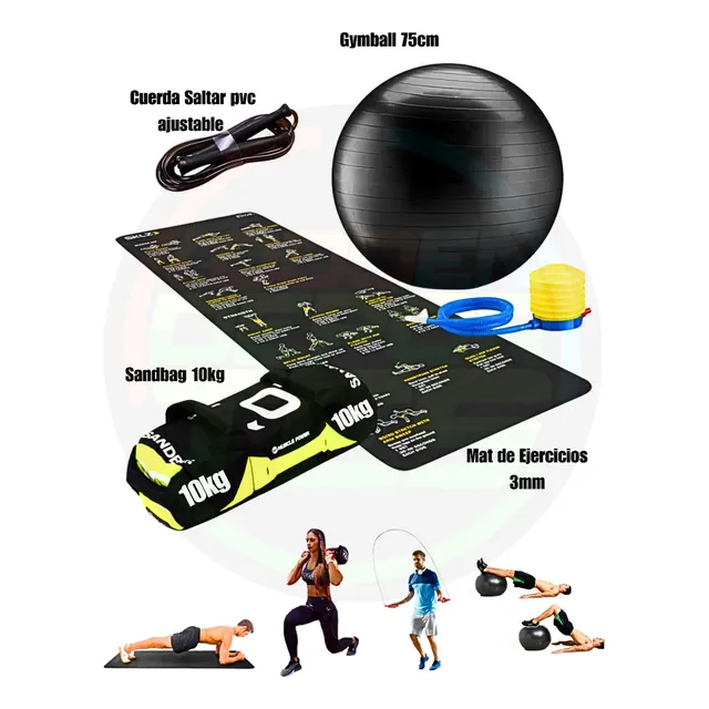 Mat De Yoga Kit Para Ejercicio Entrenamiento Fitness