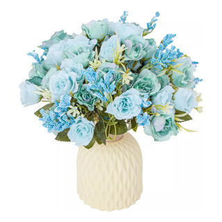 6 Os Flores Rose Artificiales A Detiva 60 Flores Color Azul 6 Os Flores Rose Artificiales A Detiva 60 Flores Color Azul