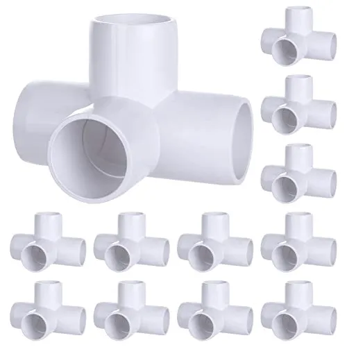12 Pcs 1 Pulgada Accesorios De Tubería De Pvc 4 Vías,...