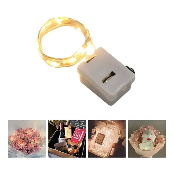 Guirnalda Luz Led Alambre De Cobre Luz Intermitente 1m X10ud