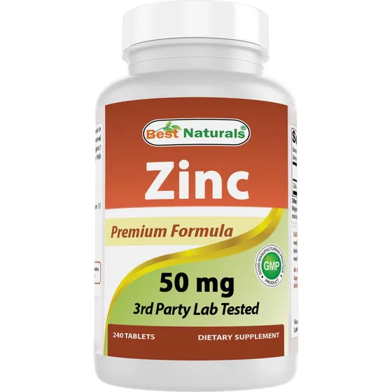 Suplemento De Zinc Best Naturals, Gluconato De Zinc, 50 Mg,