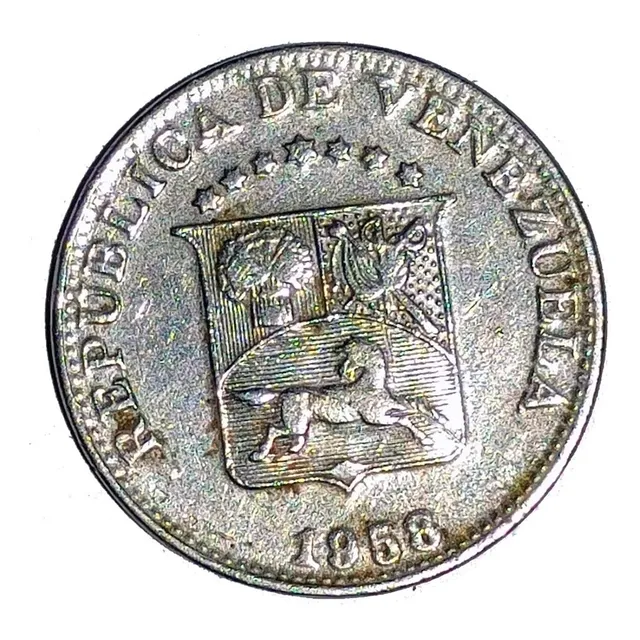 Moneda 5 Centimos Puya Venezuela 1958 Conmemorativa