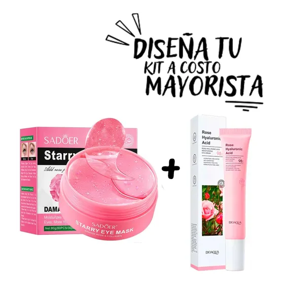 Parches Hidrogel Hidratante Ácido Hialuronico Rosa Bioaqua 