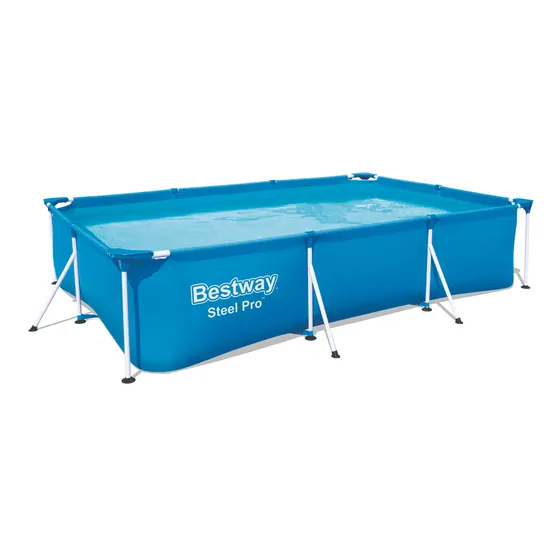 Pileta estructural rectangular Bestway Steel Pro 56404 con capacidad de 3300 litros 2.01x3m