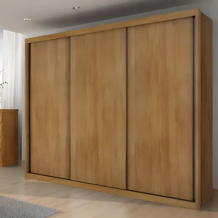 Guarda Roupa Casal MDF Horizonte Vegas 3 Portas 6 Gavetas Moderno