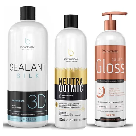 Kit Selagem 3d 1litro Neutra Quimic E Cauter Gloss Borabella