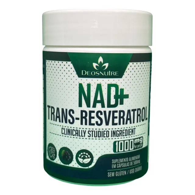 Nad + Trans Resveratrol 1000mg 120 Cápsulas Deosnutre
