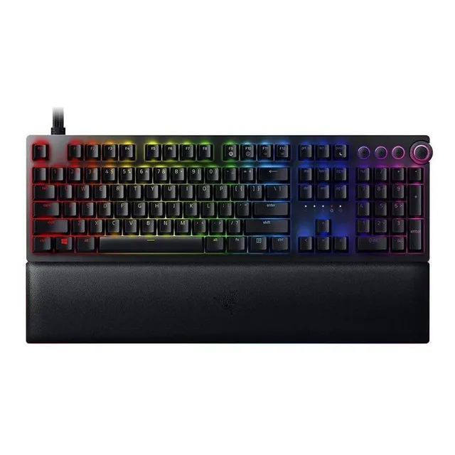 Teclado gamer Razer QWERTY español color negro con luz RGB