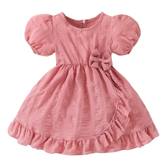 Vestido Para Niñas Bebés 12-18 Meses Dulce Rosado