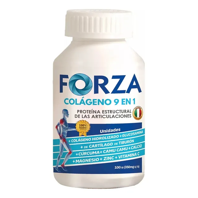 Colageno Forza 9 En 1 Origen Italiano 350mg 100 Capsulas