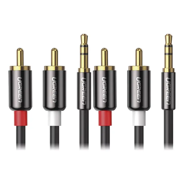 2 Cables Audio Premium Ugreen Jack 3.5mm A 2 Rca 10m 60836