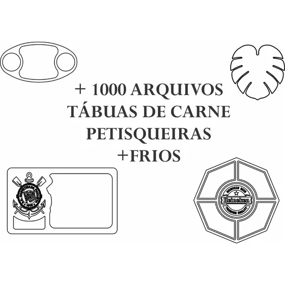 Pacote + De 1000 Vetores Tabua De Carne E Petisqueira Cnc 