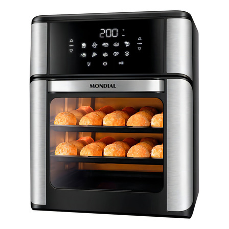 Fritadeira Air Fryer Forno Oven 12L Mondial Preto/Inox 2000W AFON-12L-BI Fritadeira Air Fryer Forno Oven 12L Mondial Preto/Inox 2000W AFON-12L-BI