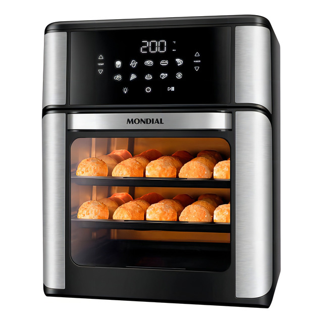 Fritadeira Air Fryer Forno Oven 12l Mondial Preto/inox 2000w Afon-12l-bi Fritadeira Air Fryer Forno Oven 12l Mondial Preto/inox 2000w Afon-12l-bi