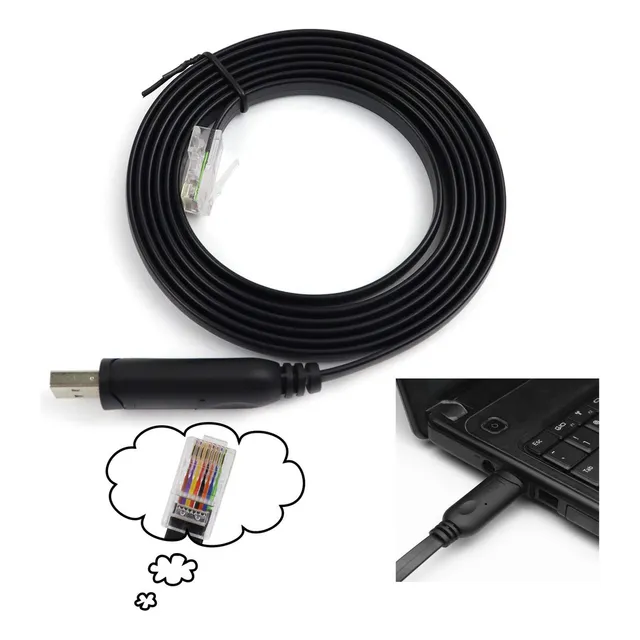 . Cable Rj45 Macho A Usb Hembra Consola Cisco Ethernet Cat