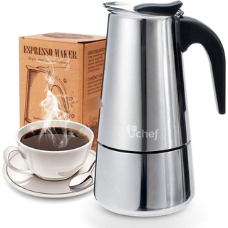 U Chef Cafetera Italiana De Acero Inoxidable 450ml/9 Tazas U Chef Cafetera Italiana De Acero Inoxidable 450ml/9 Tazas