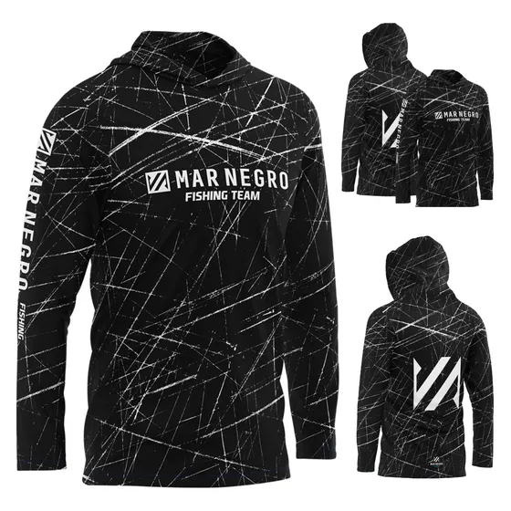 Camisa De Pesca Proteção Solar Team Mar Negro X Protection