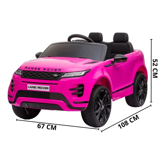 Mini Carro Elétrico Infantil Land Rover Evoque Bateria Rosa