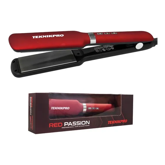 Planchita Pelo Red Passion Teknikpro Color Rojo