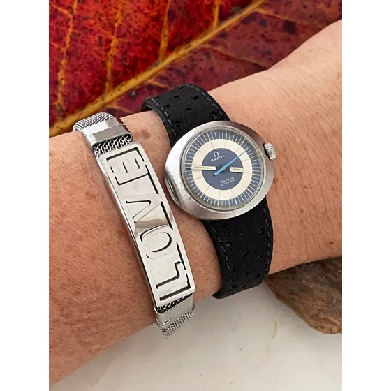 Omega Geneve Dynamic P/ Pulsos Finos Corda Coroa Assinada