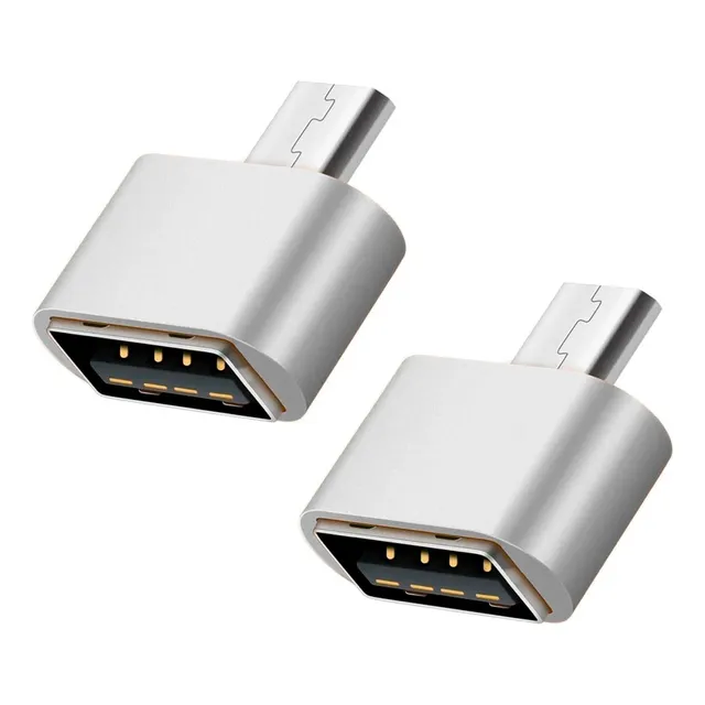 Kit 2 Adaptadores Usb Tipo C A Usb Tipo A  Color Plata