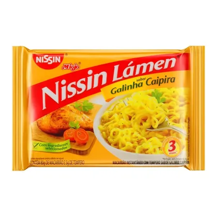 Macarrão Instantâneo Sabor Galinha Caipira 85g Nissin