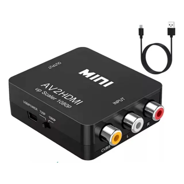 Convertidor Adaptador Conversor Rca A Hdmi Ps, Deco, Dvd