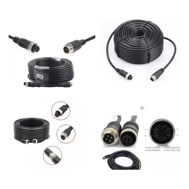 Cable Tipo Aviador Audio Y Video 4 Pines Para Vehicular