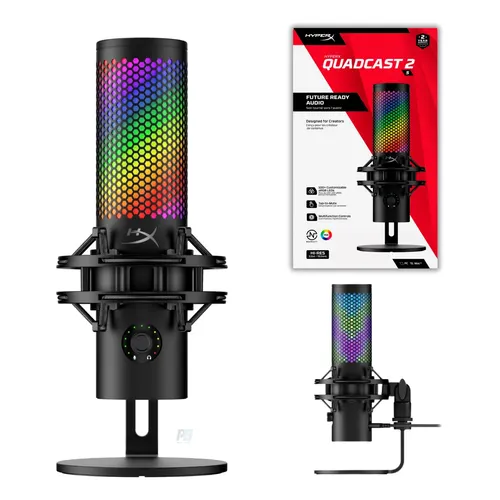 Microfone Gamer Hyperx Quadcast S Hmiq1s-xx-rg/g | Frete grátis
