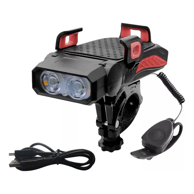 Luces Para Bicicleta 4 En 1 - Recargable Y Con Powerbank