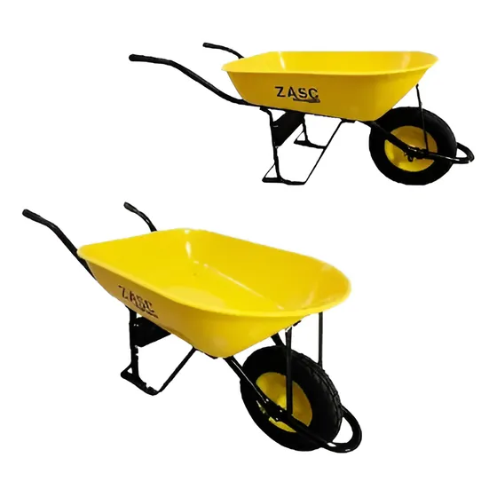 Carretilla De Llanta Neumatica 80lts Amarilla Zasc