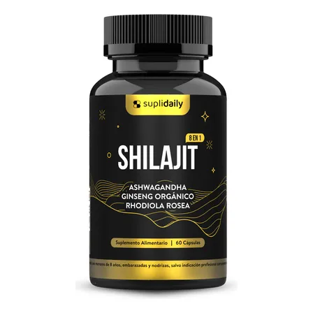 Shilajit Puro Himalaya 1000mg 60 Cápsulas Vitalidad 1 Mes Sin Sabor 600 Naturales Relajacion Esperitual