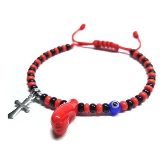 Pulsera Roja Azabache Bebé Ojo Turco Cruz Niños Regalo