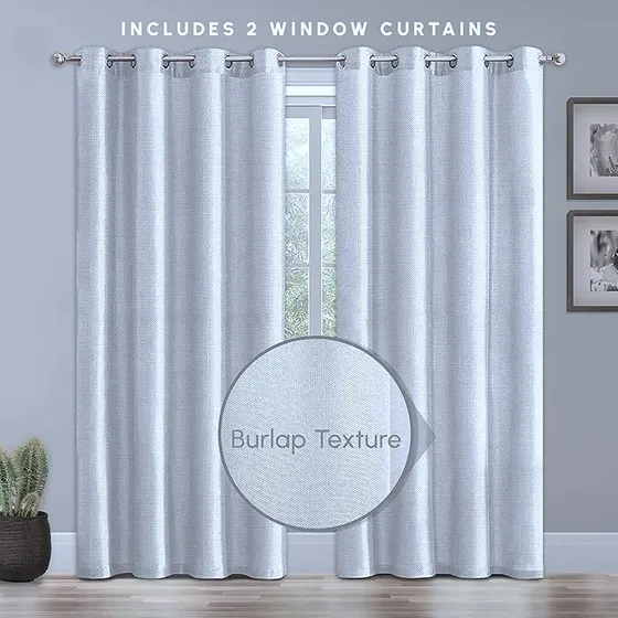 Juego De Cortinas Rusticas Blackout Engomadas 3,00x2,30 Mts
