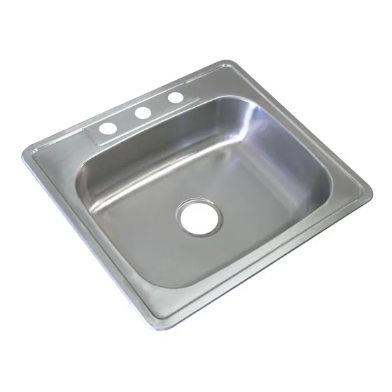 Fregadero Acero Inoxidable Sobre Tope 1 Ponchera 53x53cm #e