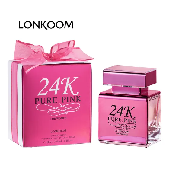 Perfume Lonkoom 24k Pure Pink 100ml Edp