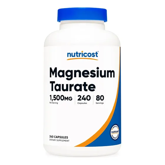 Nutricost Magnesio Taurato 120 Cápsulas Magnesium Taurate Sabor Natural