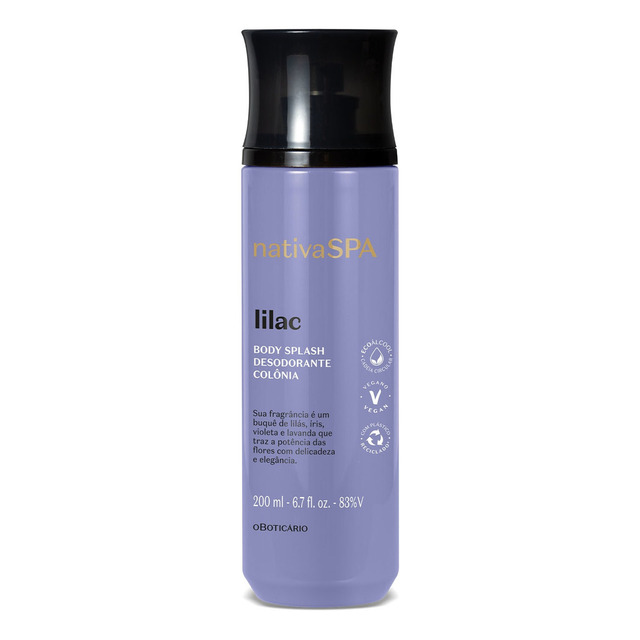 O Boticário Nativa Spa Lilac Body Splash Colônia O Boticário Nativa Spa Lilac Body Splash Colônia