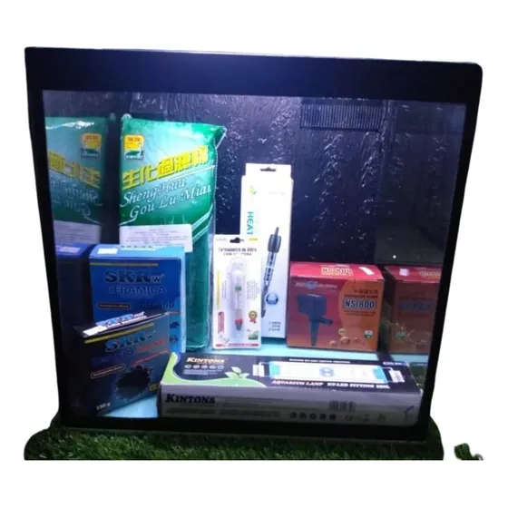 Aquário Cubo De 64 Litros Com Sump Interno E Acessórios
