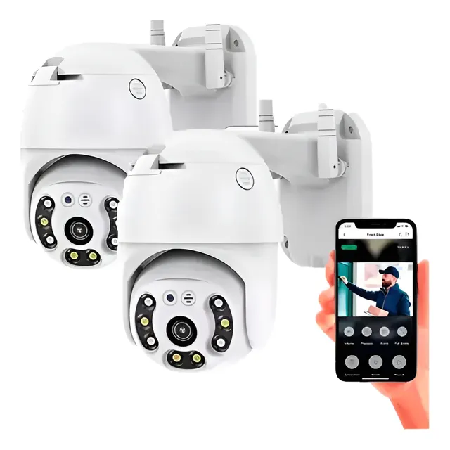 Kit X2 Camaras Exterior Wifi Ip Seguridad Inalámbrica Domo