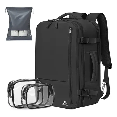 Mochila De Viagem 40l Antifurto E Impermeável Para Notebook 15,6 Polegada Com Necessaire Avanteco B100 Cor Preto Liso