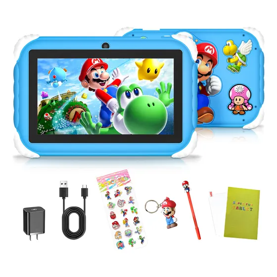 Kids One E17 Tablet Niños 64gb Y 4gb Ram Tableta Economica Color Azul