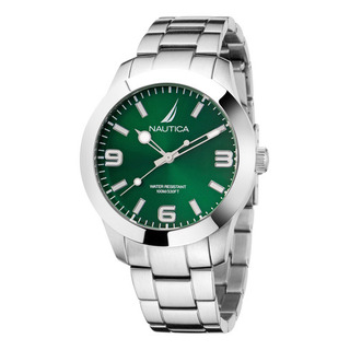Reloj Nautica Pacific Beach Modelo: Nappbf204 Color De La Correa Plata Color Del Fondo Verde Reloj Nautica Pacific Beach Modelo: Nappbf204 Color De La Correa Plata Color Del Fondo Verde