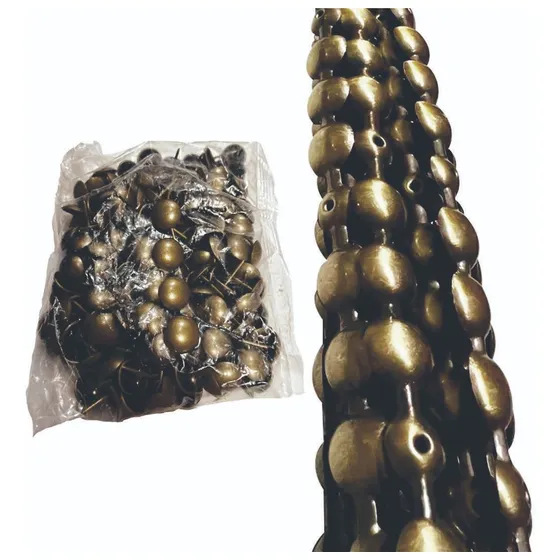 Tachas En Tira X Metro - Artículos De Tapiceria (25 Tiras) Color Bronce Viejo
