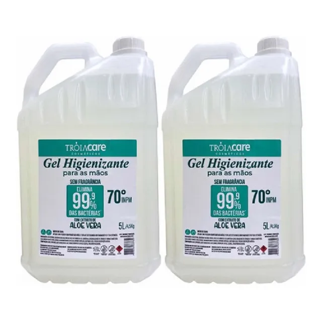 Álcool Gel 70% Ant. 2 Galões De 5 Litros Envio Imediato