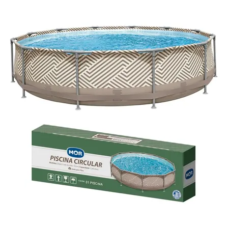 Piscina Estrutural Redonda Mor 7200 Litros Cinza